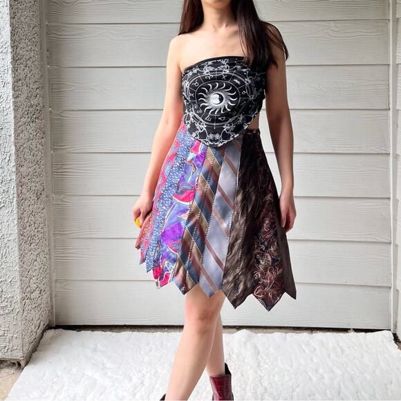 100% Silk Handmade Ties Skirt SKU 06181 - Picture 9 of 16